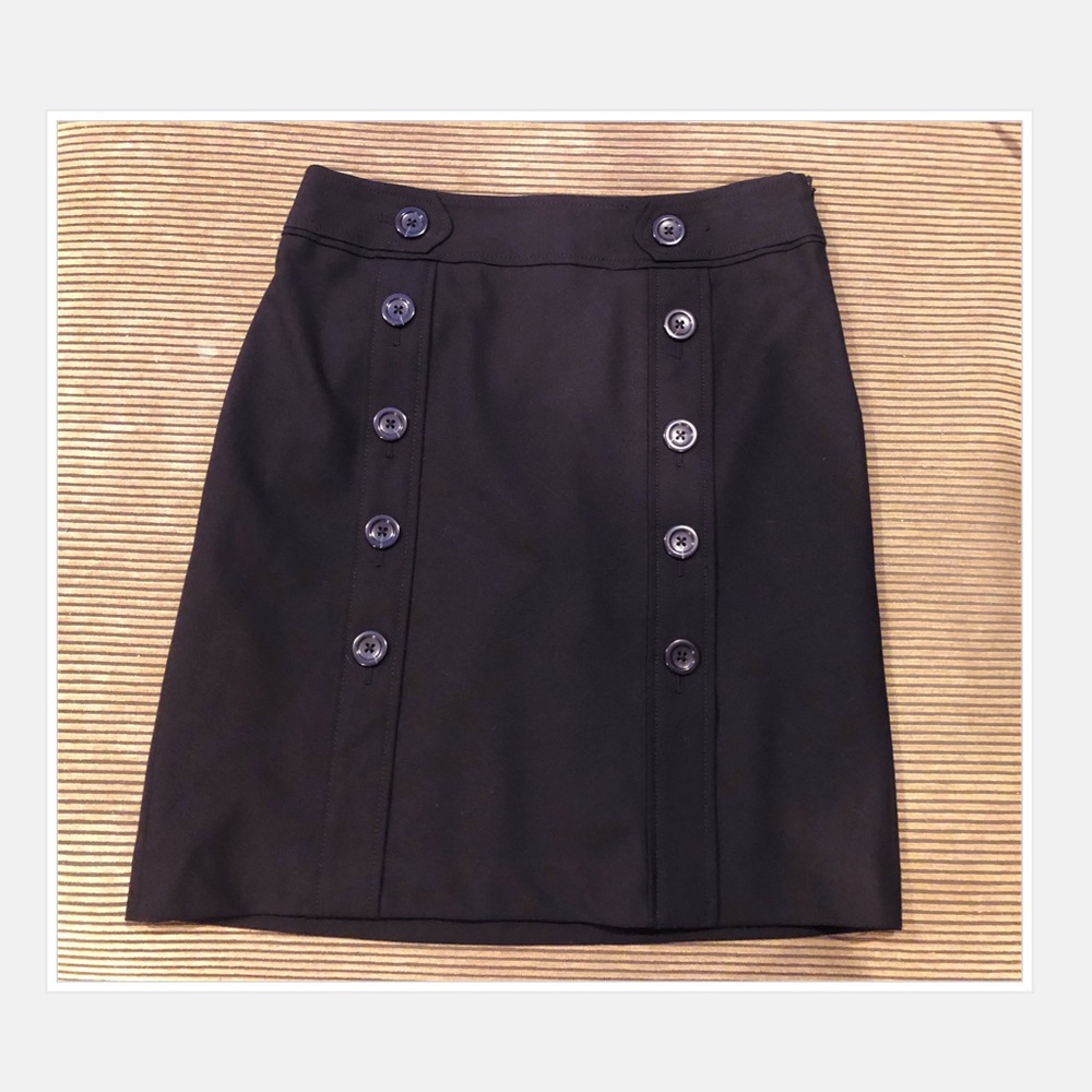 Ann Taylor black skirt with buttons
